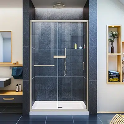 DreamLine Infinity-Z SHDR-0948720 Semi-Frameless Sliding Shower Door图像