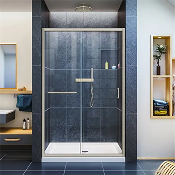 DreamLine Infinity-Z SHDR-0948720 Semi-Frameless Sliding Shower Door