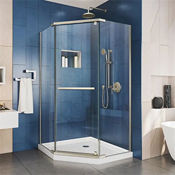 DreamLine Prism SHEN-2134340 Frameless Neo-Angle Pivot Shower Enclosure