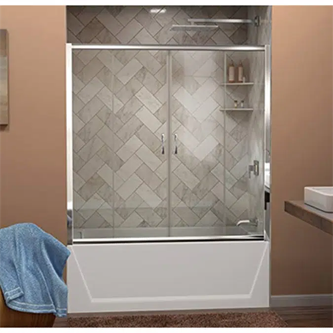 DreamLine Visions SHDR-1160586 Semi-Frameless Sliding Tub Door