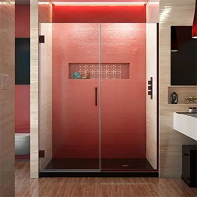 Image for DreamLine Unidoor Plus SHDR-245807210 Frameless Hinged Shower Door