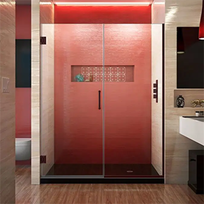 DreamLine Unidoor Plus SHDR-245807210 Frameless Hinged Shower Door