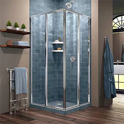 изображение для DreamLine Cornerview SHEN-8134340 Framed Sliding Shower Enclosure