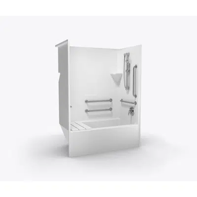 Image for XSA 6000 TS OT Acrylic Alcove One-Piece Tub Shower with Left Hand Drain
