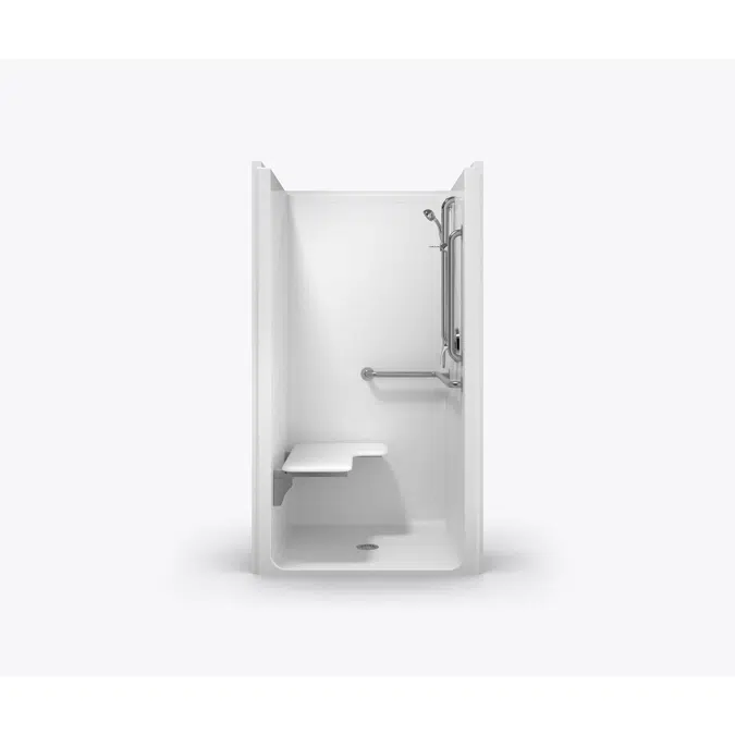 XSA4136SH OT ANSI B - 36 x 36 Code Compliant Cast Acrylic Transfer Shower with Dome Top and Four Inch Threshold