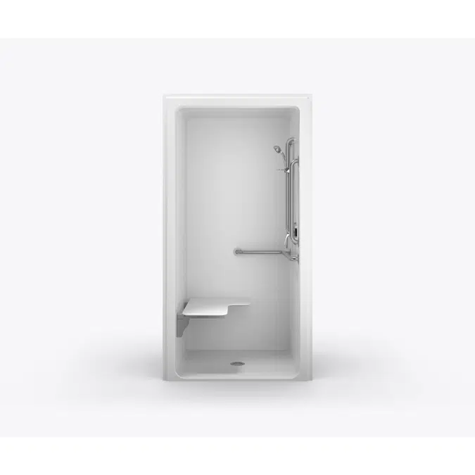 XSA4136SH ANSI B - 36 x 36 Code Compliant Cast Acrylic Transfer Shower with Dome Top and Four Inch Threshold