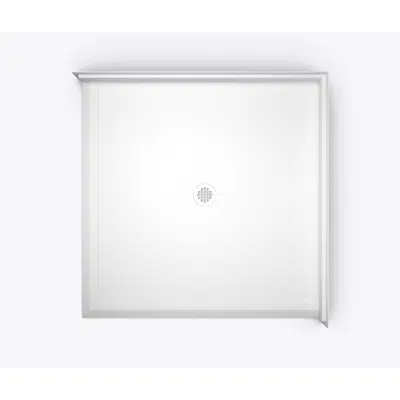 afbeelding voor SSB 4848 BF COL DE C - Solid-Surface Barrier-Free Shower Base, Double-Entry