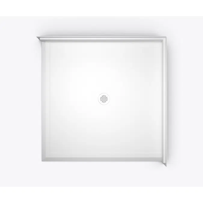 SSB 4848 BF COL DE C - Solid-Surface Barrier-Free Shower Base, Double-Entry