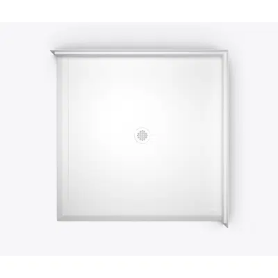 Image for SSB 4848 BF COL DE C - Solid-Surface Barrier-Free Shower Base, Double-Entry