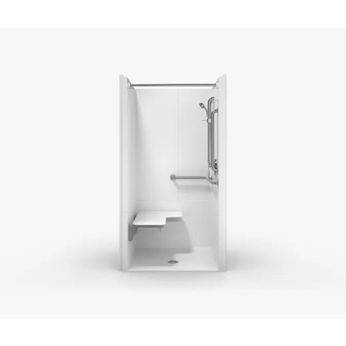 SSS3637BF 3P RRF - 36 x 36 Code Compliant Solid Surface Multi-Piece Transfer Shower