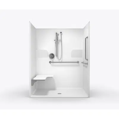 画像 SSS6239BF - 60 x 36 Code Compliant Solid Surface Roll in Shower