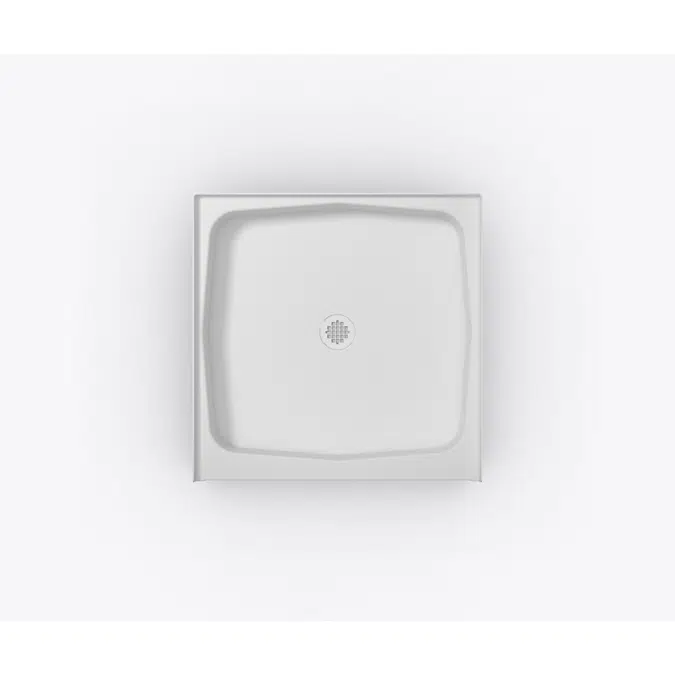 XAB 3636 SH Acrylic Alcove Shower Base with Center Drain