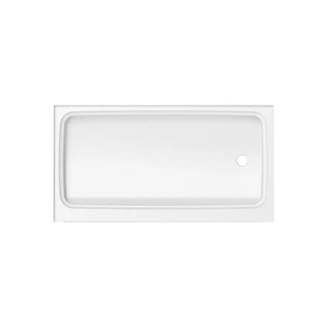 XAB 6032 SH Acrylic Alcove Shower Base with Center Drain