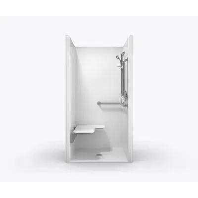 SST3838BF 1.0 RRF - 36 x 36 Code Compliant Solid Surface Subway Tile Pattern Transfer Shower图像