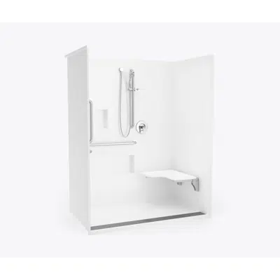 Image for XST 6034 TR COL AcrylX Alcove One-Piece Shower with Trench Drain