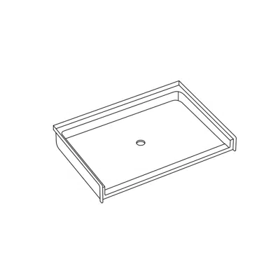 XSB 6238BF BF .75 - 60 x 36 Code Compliant AcrylX™ Transfer Shower Base için görüntü