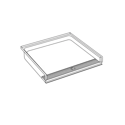 XSB 5050TR .75 - 48 x 48 VA Code Compliant AcrylX™ Shower Base with Integral Trench Drain图像