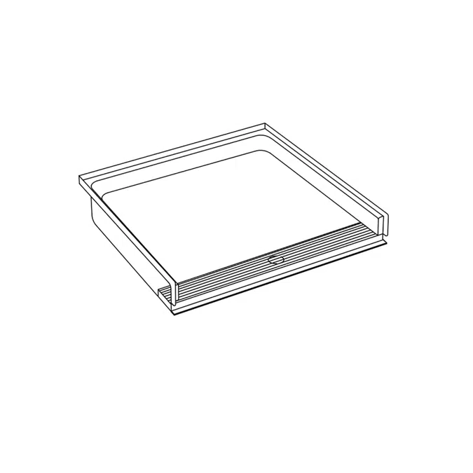 XSB 5050TR .75 - 48 x 48 VA Code Compliant AcrylX™ Shower Base with Integral Trench Drain