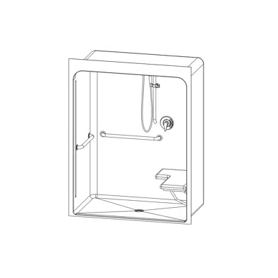 画像 XA6036BFSC - Accessible Roll-in Acrylic Shower