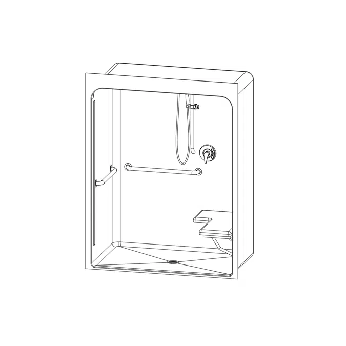 XA6036BFSC - Accessible Roll-in Acrylic Shower