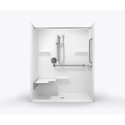 Image for XST6232BF.75 5P - 60 x 30 Code Compliant AcrylX™ Multi-Piece Roll-in Shower