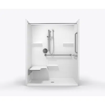 XST6232BF.75 5P - 60 x 30 Code Compliant AcrylX™ Multi-Piece Roll-in Shower图像