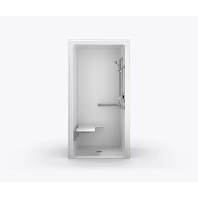 画像 XSA4136BF - 36 x 36 Cast Acrylic Code Compliant Transfer Shower with Open Top
