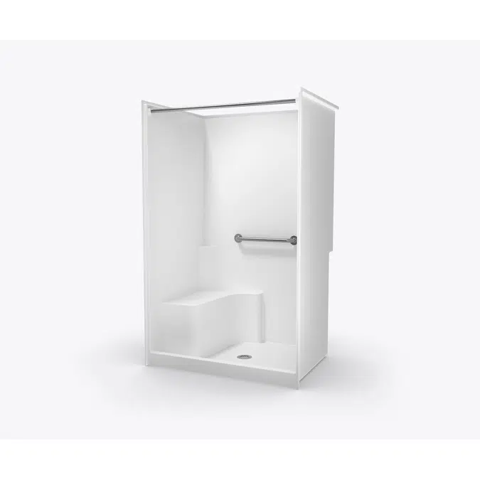 SSS4837SH MS - Accessible Solid-Surface Shower with Integral Seat