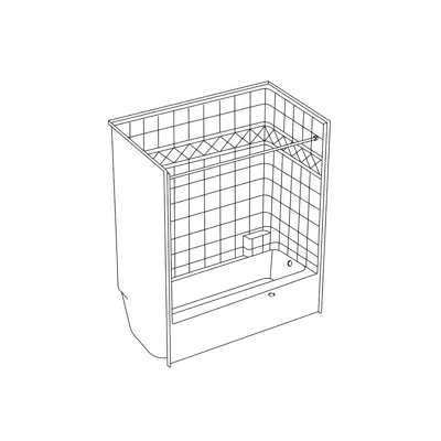 Immagine per SST 6032TS - 60 x 32 Code Compliant Solid Surface Tub Shower