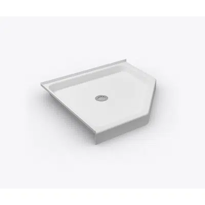 Image for XAB 3838 NA Acrylic Corner Shower Base with Center Drain