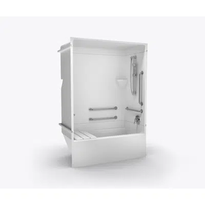 Image for XSA 6000 TS 3P Acrylic Alcove Three-Piece Tub Shower with Left Hand Drain