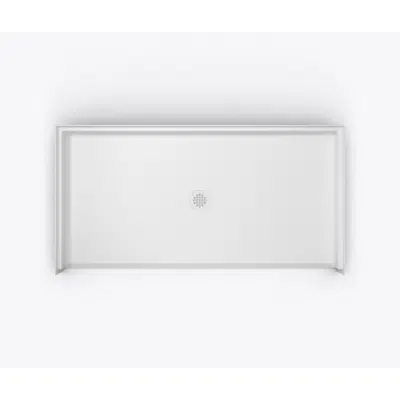 画像 SSB 6232BF COL - 60 x 30 Code Compliant Solid Surface Roll in Shower Base with Vertical Threshold