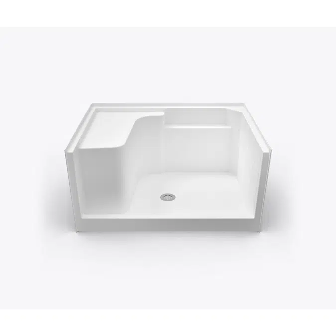 XSB 3648 SH MS L/R AcrylX Alcove Shower Base with Left Hand Drain