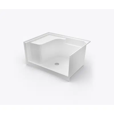 Image for XSB 3648 SH MS L/R AcrylX Alcove Shower Base with Left Hand Drain
