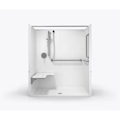 XSS6037BF 3P - 60 x 36 Code Compliant AcrylX™ Multi-Piece Roll in Shower图像