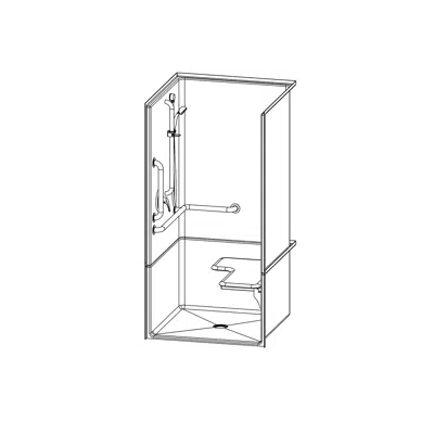 XS1363BFC2P - 36 x 36 Accessible AcrylX™ Transfer Shower 이미지