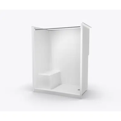 afbeelding voor XST6036SH MS - Millennia Tile-Pattern AcrylX™ Shower with Integral Seat