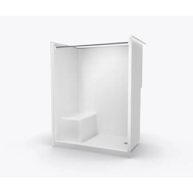 XST6036SH MS - Millennia Tile-Pattern AcrylX™ Shower with Integral Seat