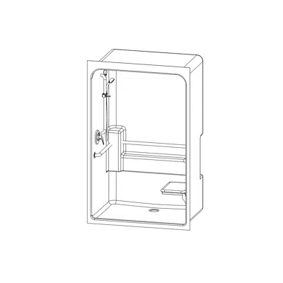 Image for XA4836BFS - Accessible Acrylic Shower