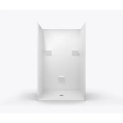 Image pour SST4836BF .5 - Millennia Tile-Pattern Solid-Surface Barrier-Free Shower