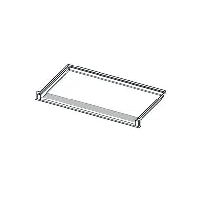 Image for XSB 6236 TR 1.125 - Linear Trench Drain Roll-in Shower Base with 1.125 Vertical Skirt
