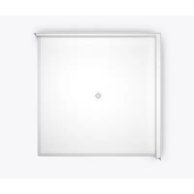 Image for SSB 6060BF COL DE C - Solid-Surface Barrier-Free Shower Base, Double-Entry