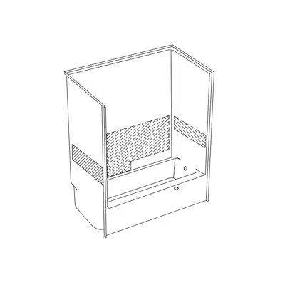 画像 XSS 6092TS HUD Public Housing - 60 x 32 Code Compliant AcrylX™ Tub Shower with Flat Back Wall