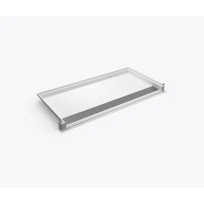 imazhi i XSB 6232TR .75 - 60 x 30 Code Compliant AcrylX™ Roll in Shower Base with Integral Trench Drain