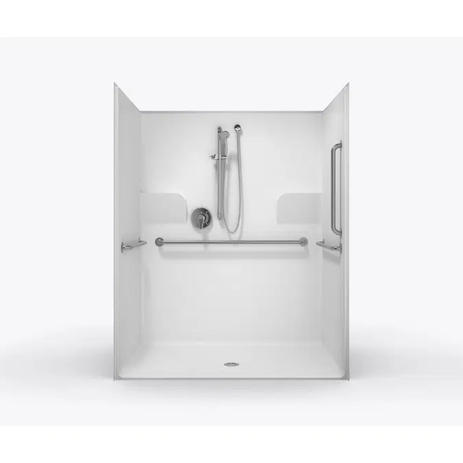 XSS6239BF - 60 x 36 Code Compliant AcrylX™ Roll in Shower