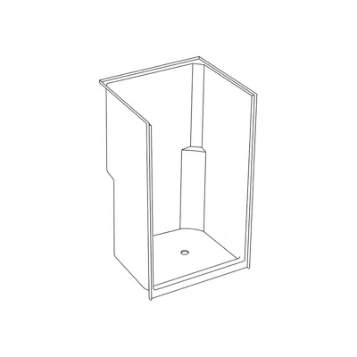 画像 SSS4878SH NS4.0 - 48 x 36 Accessible Solid Surface Shower with Flat Back Walls