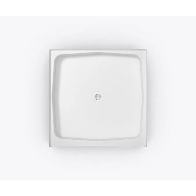 XAB 4242 SH Acrylic Alcove Shower Base with Center Drain