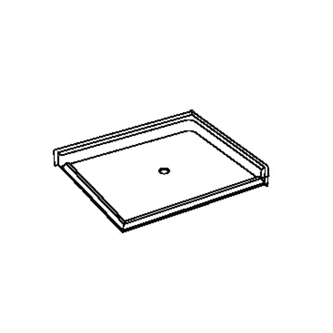 XSB 4848BF COL DE C - AcrylX™ Barrier-Free Shower Base, Double-Entry