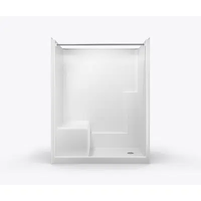 Image for SST6036SH MS - Millennia Tile-Pattern Solid-Surface Shower with Integral Seat