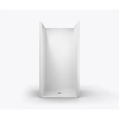 SST3838SH 4.0 RRF ANSI-B - 36 x 36 Code Compliant Solid Surface Transfer Shower with Four Inch Threshold图像